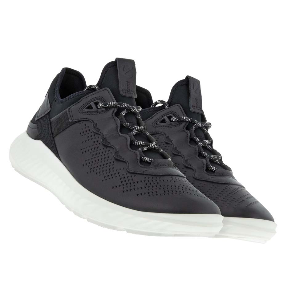 Men's Ecco Ath-1fm Sneakers Black / White | USA 598DFM